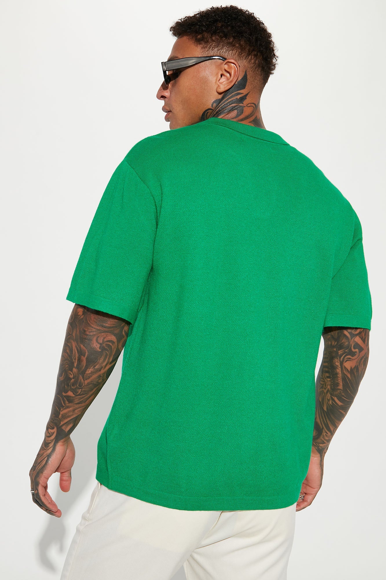 Stacks Knit Short Sleeve Shirt - Green