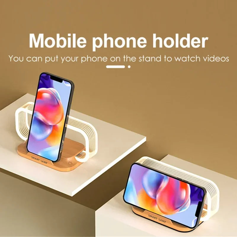 LED Wireless Charger Stand Pad Table Desk Light Lamp Mobile Phone Holder Fast Charging Station Dock for Iphone Samsung Xiaomi