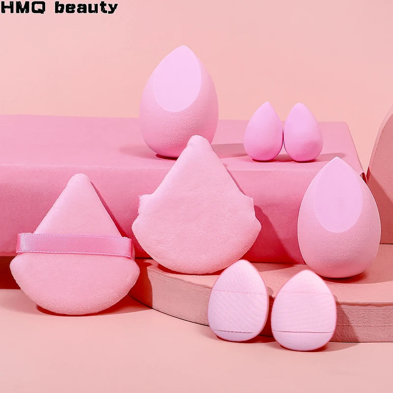 8Pcs Makeup Sponge Set Mini Finger Puff Triangle Powder Puff Soft Beauty Egg Foundation Cream Concealer Make up Blender Tools