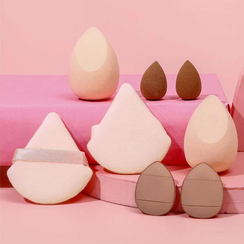 8Pcs Makeup Sponge Set Mini Finger Puff Triangle Powder Puff Soft Beauty Egg Foundation Cream Concealer Make up Blender Tools