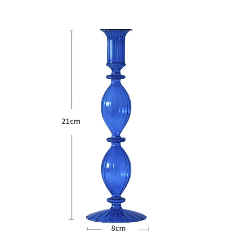 Floriddle European Candle Holder Glass Candlestick Home Decoration Wedding Decoration Candle Stick Holder Nordic Home Decor