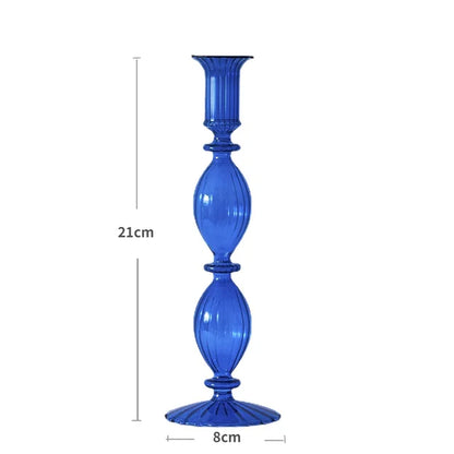 Floriddle European Candle Holder Glass Candlestick Home Decoration Wedding Decoration Candle Stick Holder Nordic Home Decor