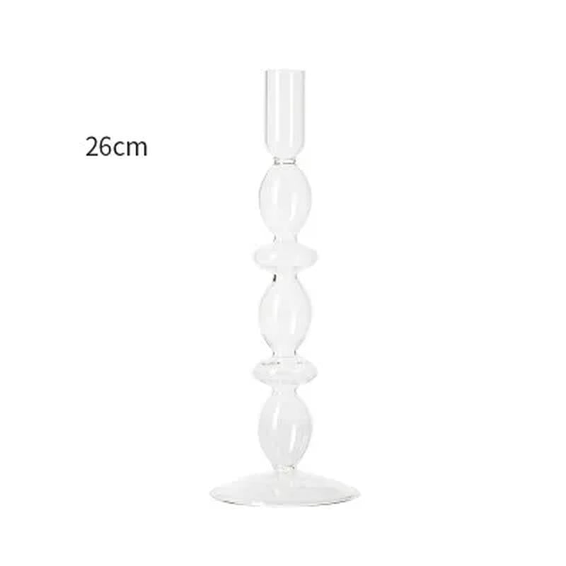 Floriddle European Candle Holder Glass Candlestick Home Decoration Wedding Decoration Candle Stick Holder Nordic Home Decor