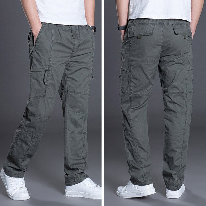 Summer Autumn Fashion Men Pants Casual Cotton Long Pants Straight Joggers Homme plus Size 5Xl 6Xl Flat Trousers for Men Clothing