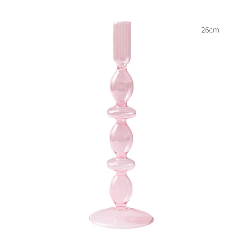 Floriddle European Candle Holder Glass Candlestick Home Decoration Wedding Decoration Candle Stick Holder Nordic Home Decor