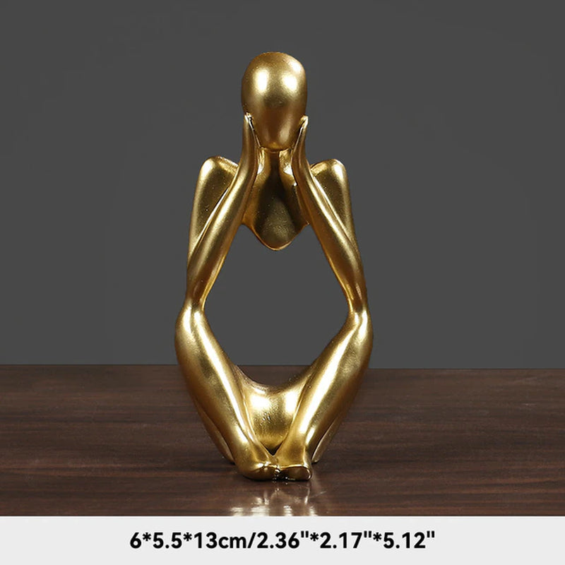 The Thinker Abstract Statues Sculptures Yoga Figurine Nordic Living Room Home Decor Decoration Maison Accessories Desk Ornaments