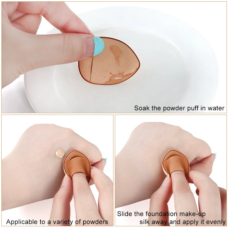 8Pcs Makeup Sponge Set Mini Finger Puff Triangle Powder Puff Soft Beauty Egg Foundation Cream Concealer Make up Blender Tools