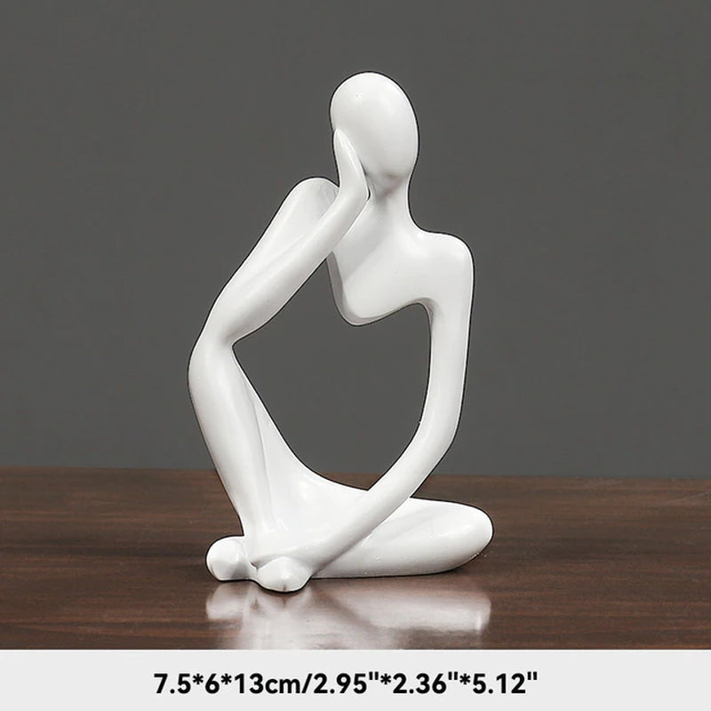 The Thinker Abstract Statues Sculptures Yoga Figurine Nordic Living Room Home Decor Decoration Maison Accessories Desk Ornaments