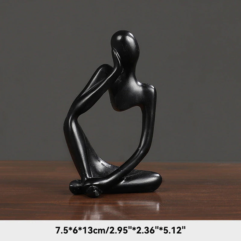 The Thinker Abstract Statues Sculptures Yoga Figurine Nordic Living Room Home Decor Decoration Maison Accessories Desk Ornaments