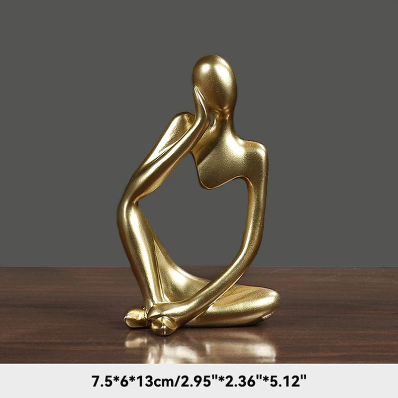 The Thinker Abstract Statues Sculptures Yoga Figurine Nordic Living Room Home Decor Decoration Maison Accessories Desk Ornaments