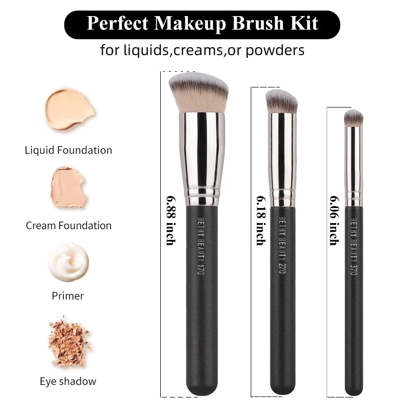 2/3 Pcs Foundation Concealer Brush Set Makeup Brush 170 270 Synthetic Hair Foundation Blending Brush Cream Contour