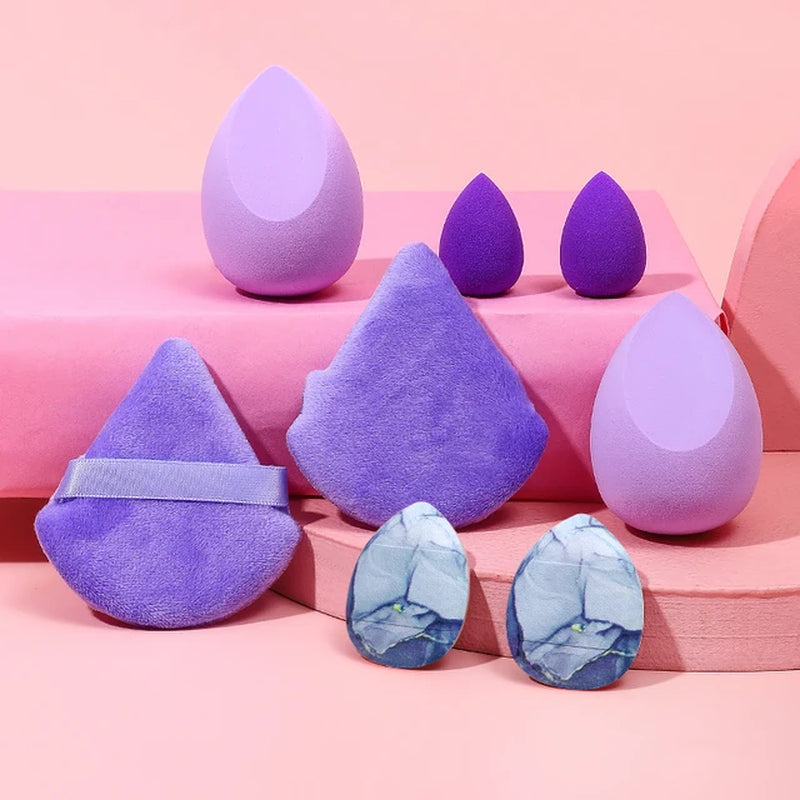 8Pcs Makeup Sponge Set Mini Finger Puff Triangle Powder Puff Soft Beauty Egg Foundation Cream Concealer Make up Blender Tools