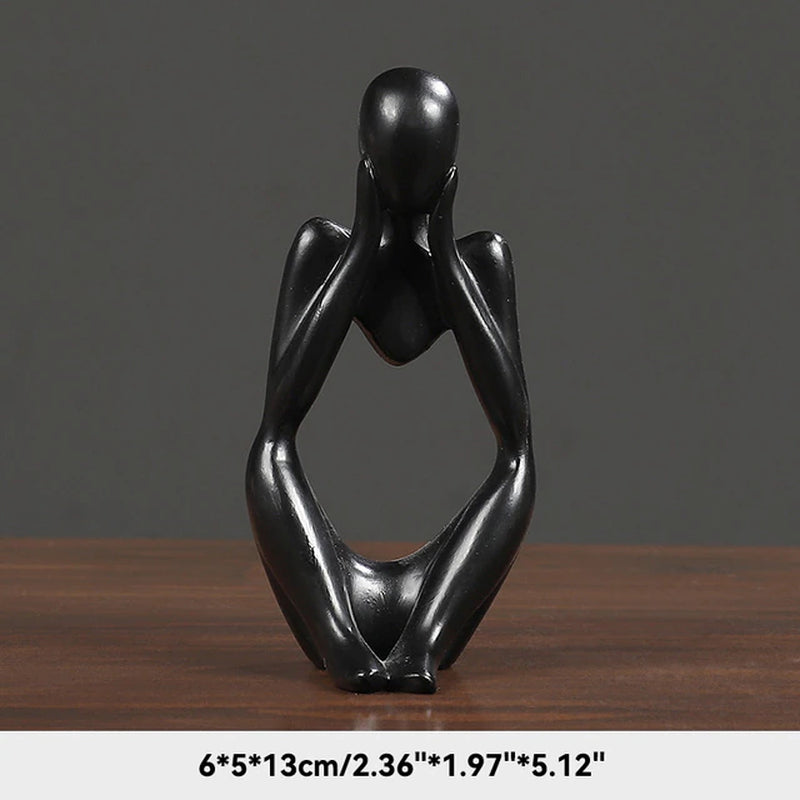 The Thinker Abstract Statues Sculptures Yoga Figurine Nordic Living Room Home Decor Decoration Maison Accessories Desk Ornaments