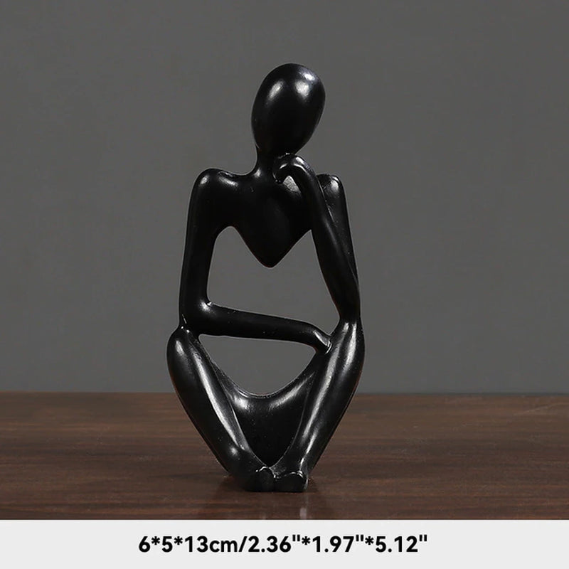 The Thinker Abstract Statues Sculptures Yoga Figurine Nordic Living Room Home Decor Decoration Maison Accessories Desk Ornaments