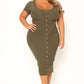 Love Her down Midi Dress - Olive