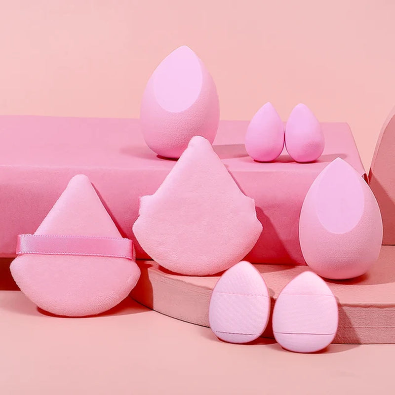 8Pcs Makeup Sponge Set Mini Finger Puff Triangle Powder Puff Soft Beauty Egg Foundation Cream Concealer Make up Blender Tools