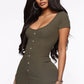 Love Her down Midi Dress - Olive