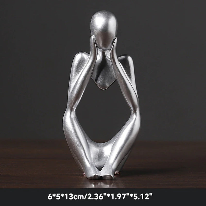 The Thinker Abstract Statues Sculptures Yoga Figurine Nordic Living Room Home Decor Decoration Maison Accessories Desk Ornaments